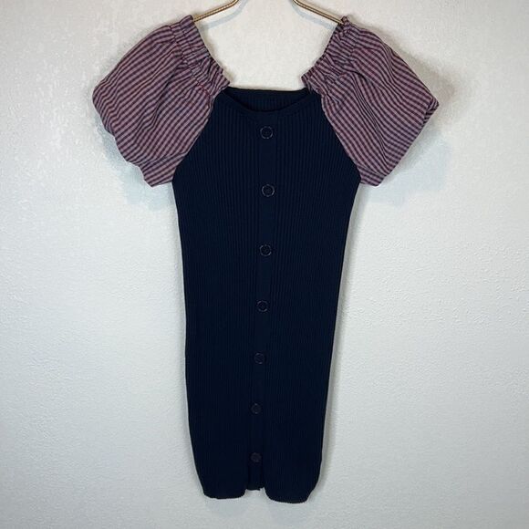 NWT Anthropologie Maeve Puff-Sleeved Mini Dress Small - Picture 2 of 14